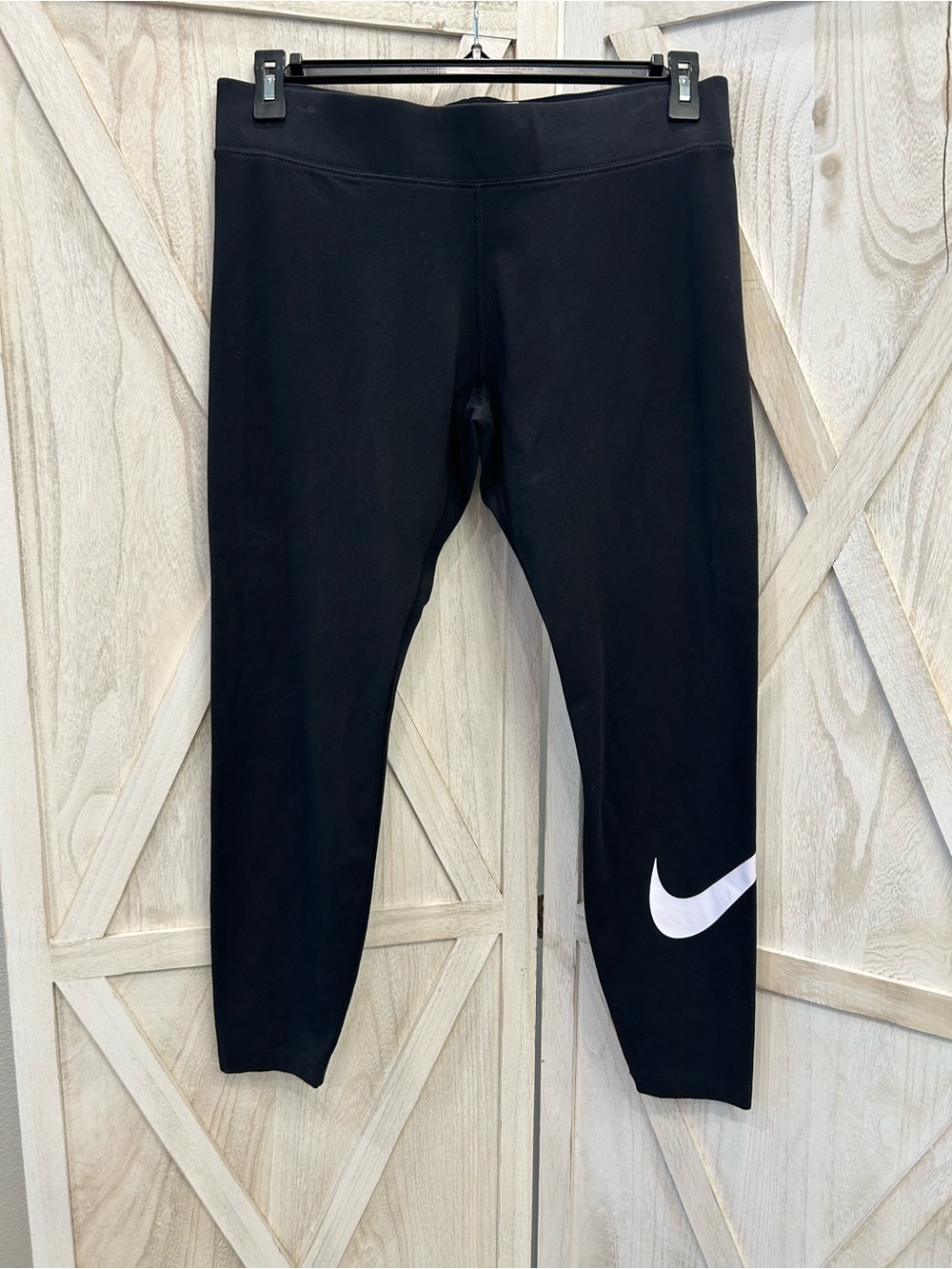 Nike Black Leggings with White Swoosh